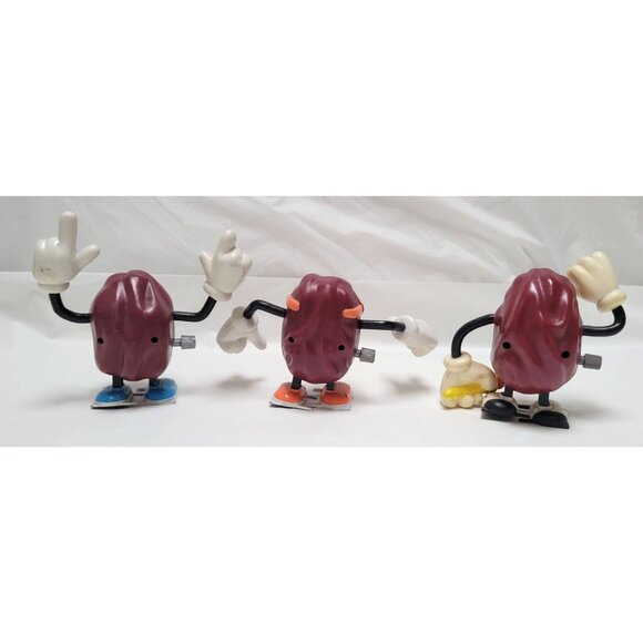 Lot of 3 Vintage 1988 Applause California Raisins Wind-Up Plastic Figures-Lot C - Picture 4 of 7